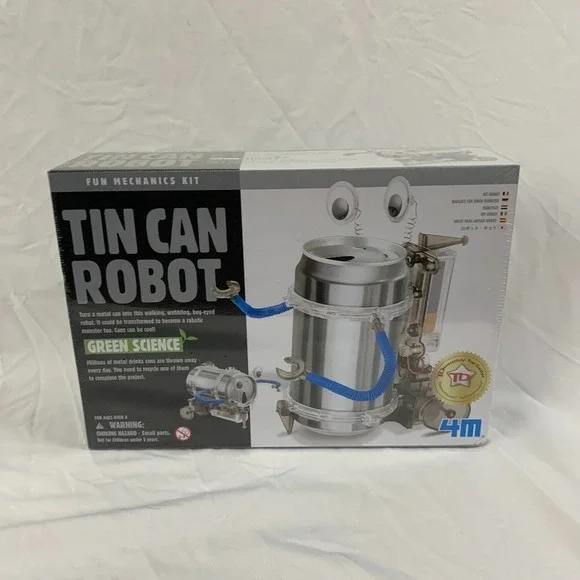 Tin Can Robot Kit Green Science 4M FUN Mechanics Kit New Sealed Box
