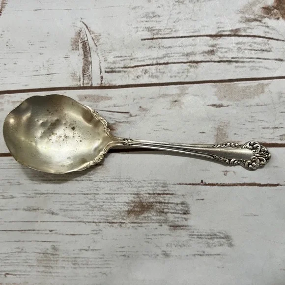 VTG 1901 Oneida Community Serving Spoon Silver Coronation Pattern 9