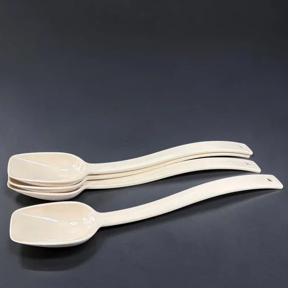 Carlisle 10inch Tan Salad Bar Serving Spoons 3/4 oz Portion Control Set of 4