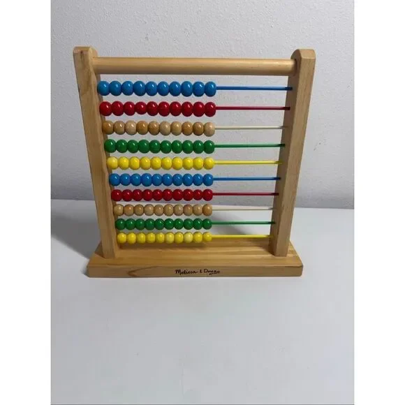Melissa & Doug Abacus - Classic Wooden Educational Counting Toy With 100 Beads