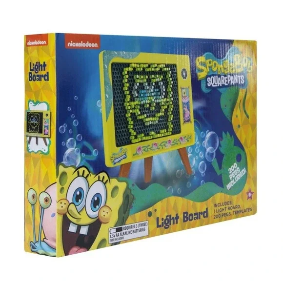 Nickelodeon SpongeBob SquarePants Light Board Art‎ Kit with 200 Pegs & Templates