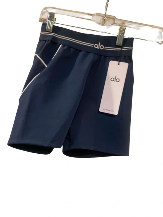 NWT ALO Yoga airbrush high waist heart throb short NAVY Size XXS