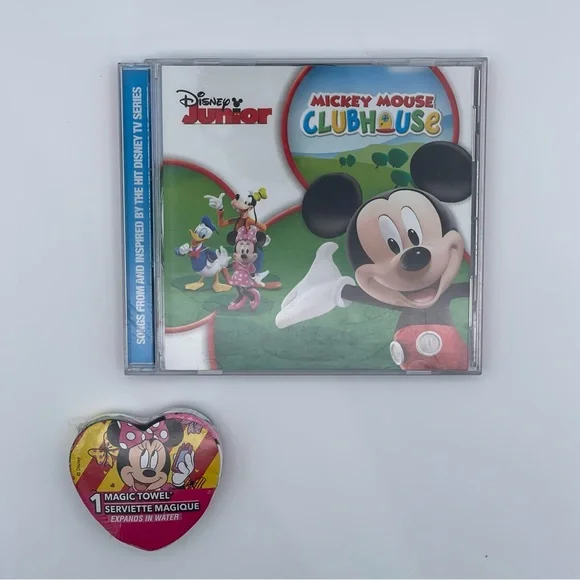 Disney Junior Mickey Mouse Clubhouse CD + Minnie Magic Towel Bundle
