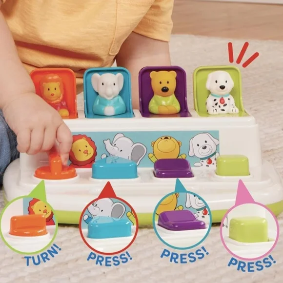 Cause-And-Effect Toy – Developmental Toy With Buttons & Colors.