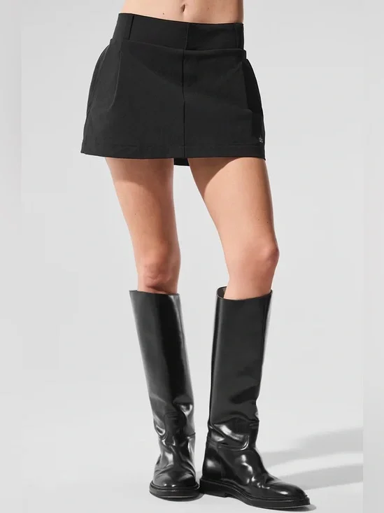 Alo Fan Club Black Mini Skirt Black Size Small NWT