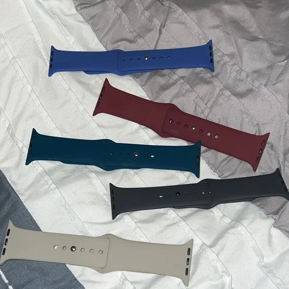 Set of 5 Colorful Apple Watch Bands S/M 42mm watch