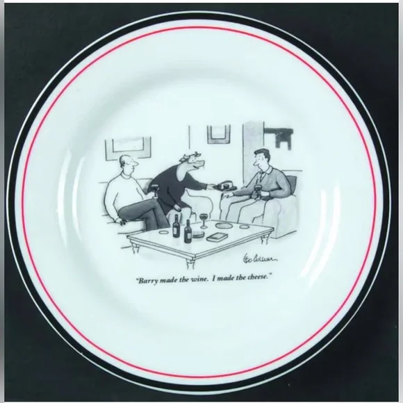Restoration Hardware Plate New Yorker The Cartoon Bank Christopher Weyant 2003