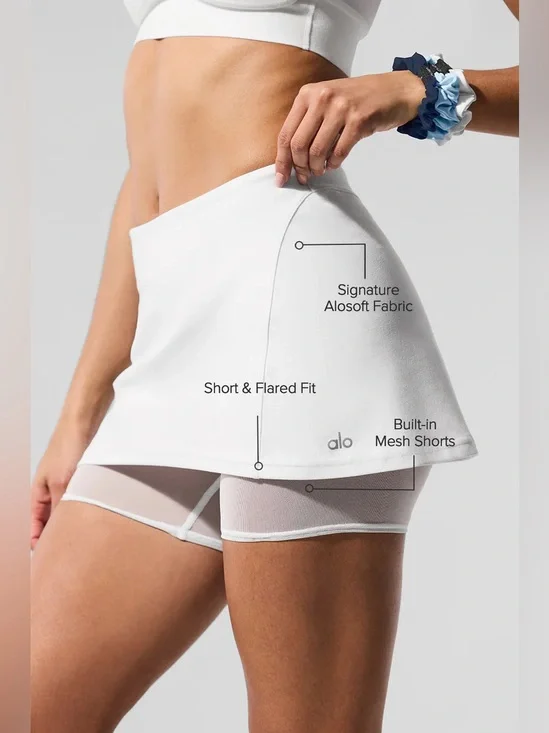 Alo Serve it Up Skirt White Size XS