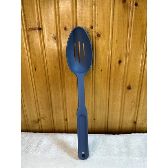 Pampered Chef Blue Nylon Slotted Serving Spoon 13