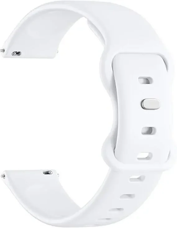 White Silicone Sport Watch Band for Samsung Garmin Amazfit 20mm Watch Lugs