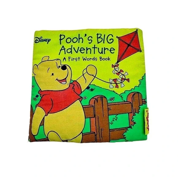 VINTAGE‎ Disney Winnie Pooh Soft Cloth Book Pooh's Big Adventure 2005 SoftPlay