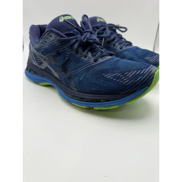 ASICS Gel Nimbus 19 Men's Size 8 Blue Green Running Shoes Athletic Sneakers