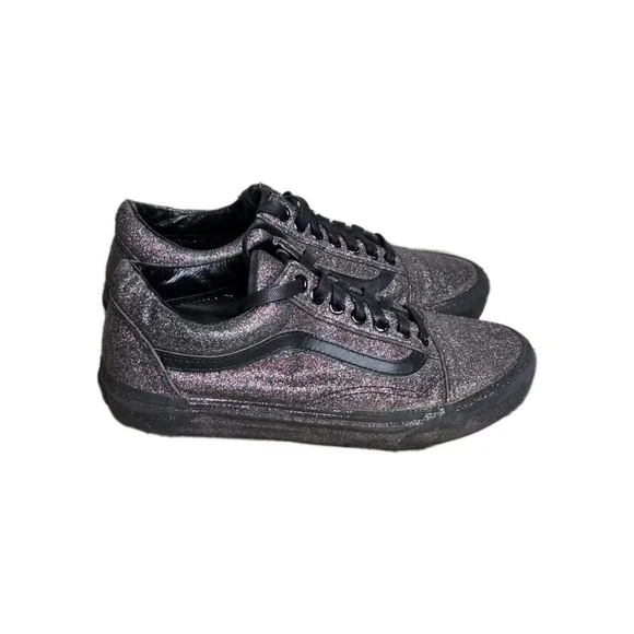 Vans Black Rainbow‎ Glitter Men 7 Women 8.5 Skate Grunge Y2K Gorecore