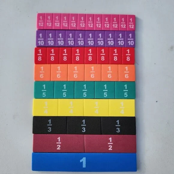 Lakeshore Fraction Tiles Foam Educational Math Manipulative Toy Game Puzzle