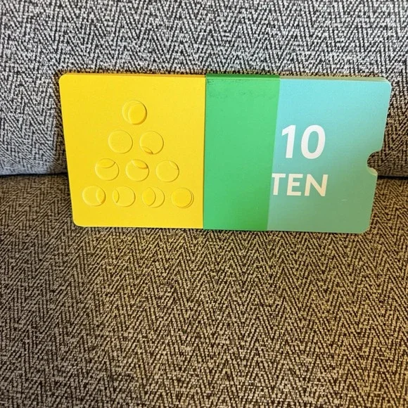 Lovevery Wooden Counting Slider Box Replacement Cards Montessori Toy - 10 Cards