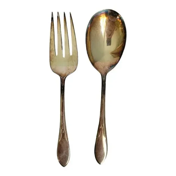 WM Rogers MFG Co Spoon Fork Original Rogers Silver Plate Cottagecore Art Nouveau
