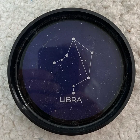 Lucy Lu Libra Zodiac Sign Coaster Trinket Tray