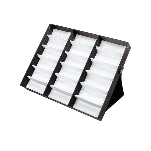18 Slots Eyeglasses Storage Box Sunglasses Organizer Display Case Glasses Holder