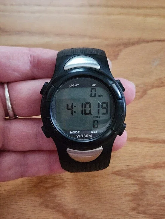 Medline WR 30m Black And Silver Athletic Watch