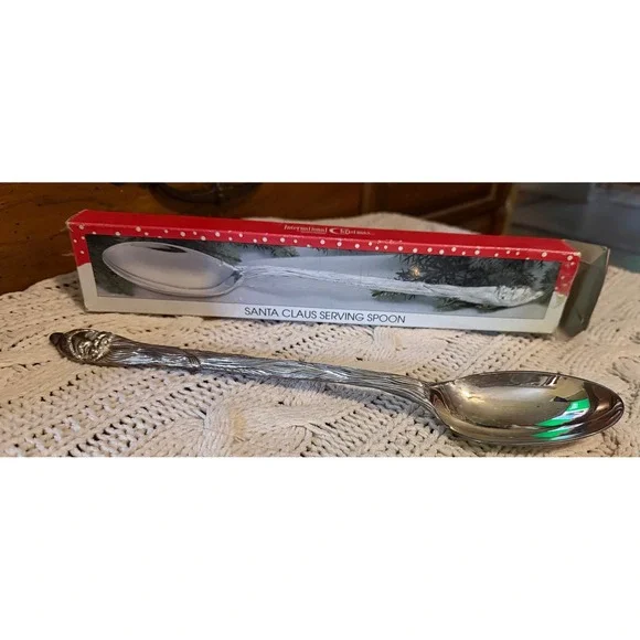 International Silver Co Santa Claus Serving Spoon Holiday Christmas Silverplate