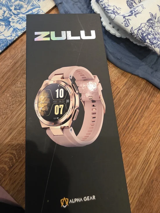 Zulu Rose Gold Smartwatch with Pink Silicone Band
