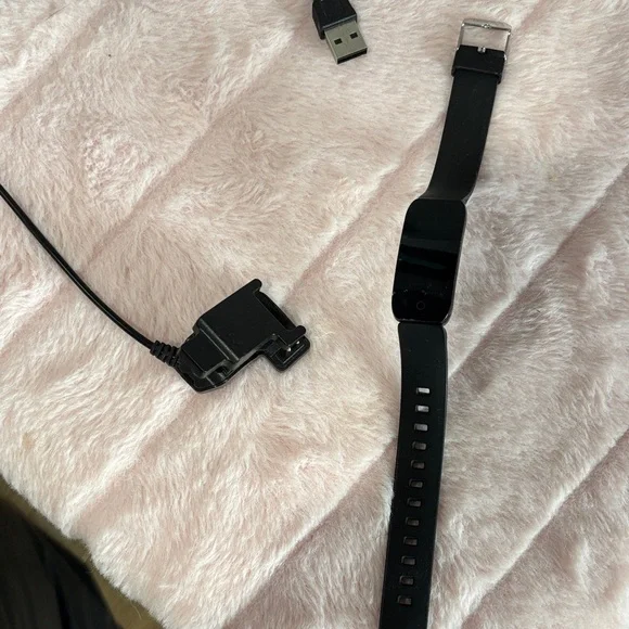 Black Smartwatch with Charger
