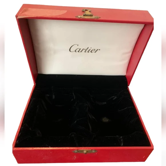 Vintage Cartier classsic velvet lined Jewelry Luxury box