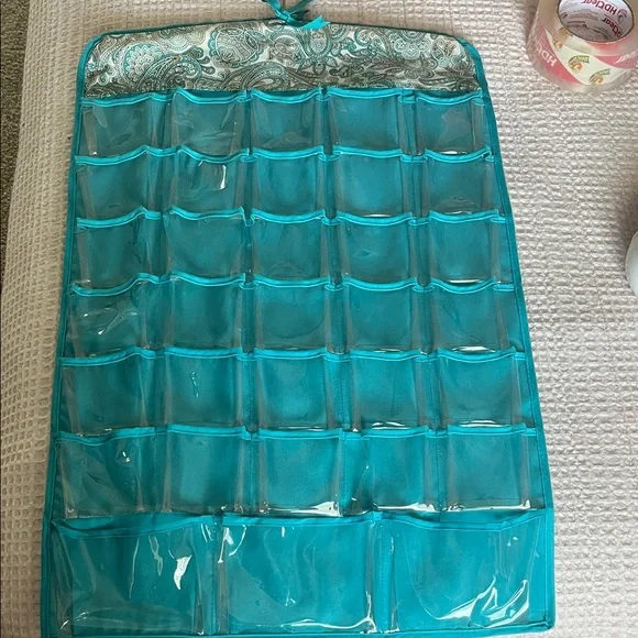 Hanging Turquoise Jewelry Organizer