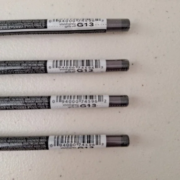 4 Set AVON GLIMMERSTICKS CHROMES EYE LINER - Vivid Grey- G13 - New Sealed