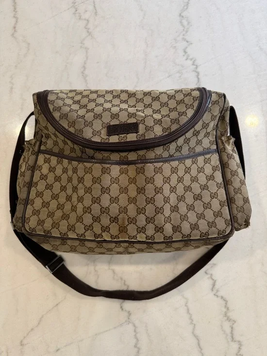 Gucci Vintage GG Diaper Bag / Messenger