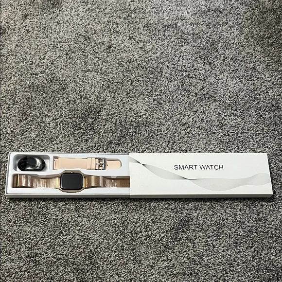 Smart Watch with Gold Band