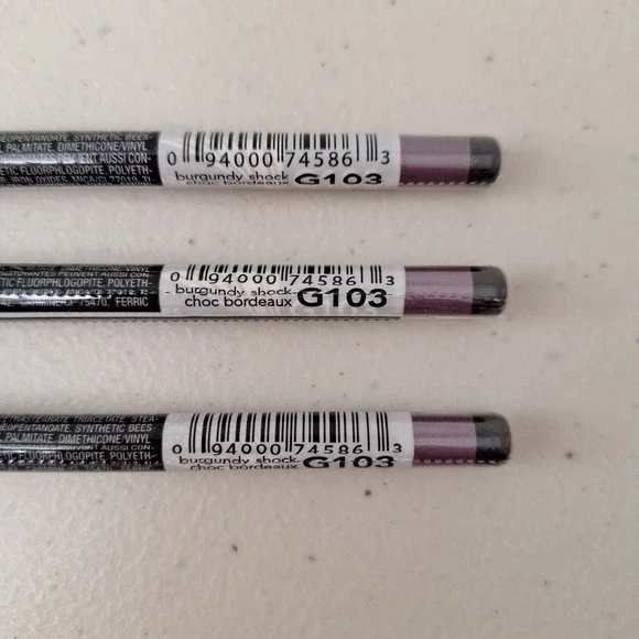 3 Set AVON GLIMMERSTICKS CHROMES EYE LINER - Burgundy Shock - G103 - New Sealed