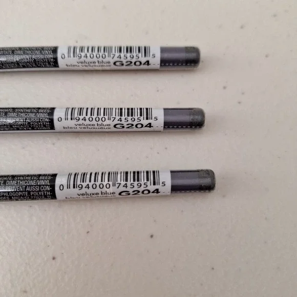 3 Set AVON GLIMMERSTICKS CHROMES EYE LINER - Veluxe Blue- G204 - New Sealed