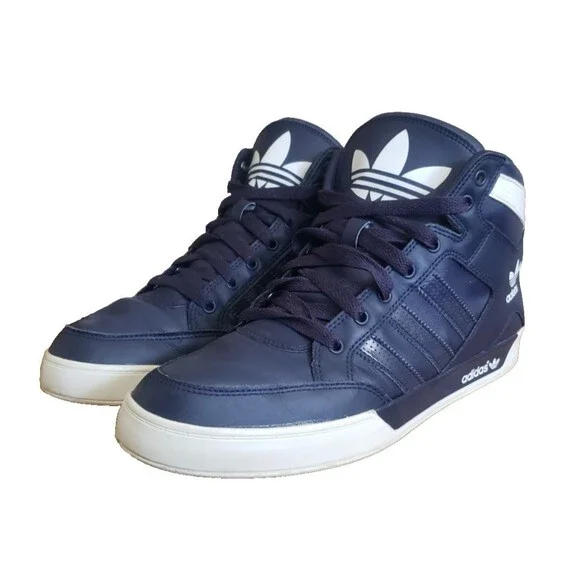 Adidas Blue White HardCourt Hi High Top Sneakers Men's Size 10 G24347