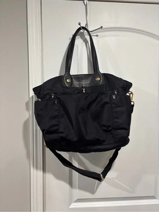 Mark Jacobs black nylon diaper bag