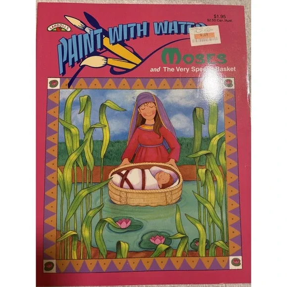 Vintage Landolls Paint with Water MOSES Bible Story 1994 NEW Unused Art Activity