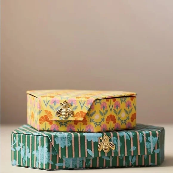 Anthropologie Annie Floral Jewelry Box
