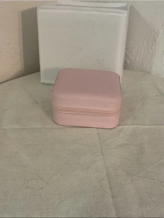 Sale! Mini Travel Jewelry Zip Around Case  Soft Blush Pink