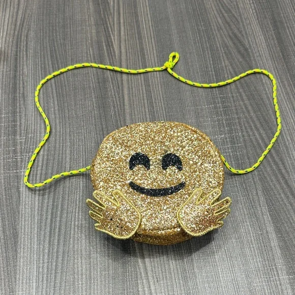 Crewcuts Gold Glitter Emoji Baby Bag