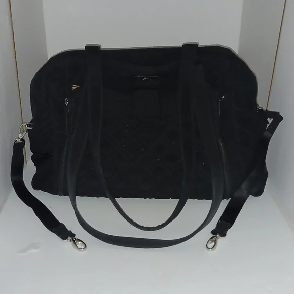Vera Bradley Stroll Around Black Microfiber Baby Bag