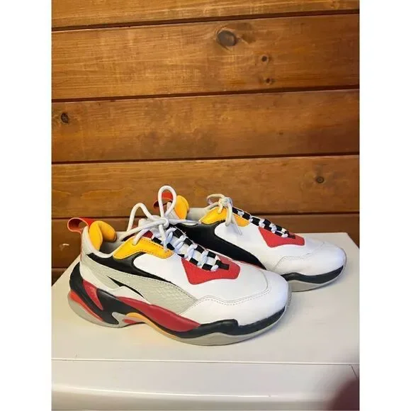 PUMA Men’s Thunder Holiday 'High Risk Red Orange Alert' 372834-01 Sz 7