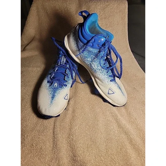 Under Armour Spotlight Locked Down Men's Size 10.5‎ Football Cleats Blue & White