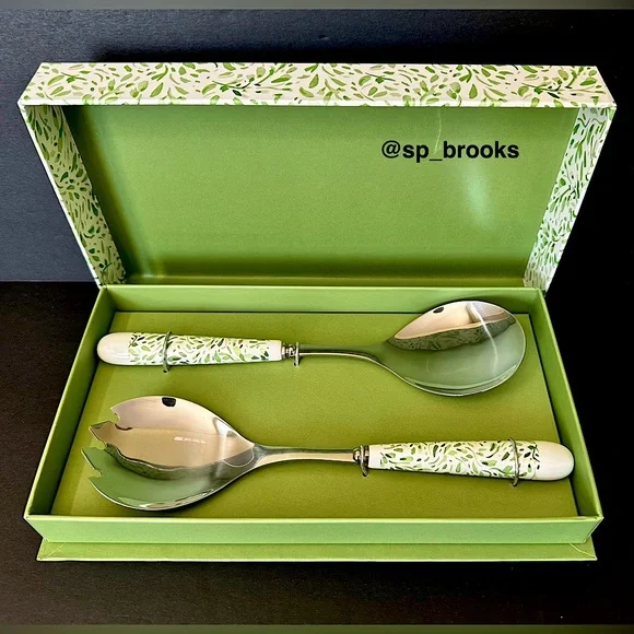 🎁GRACE TEAWARE Serving Spoon and Spork Set - Two Pieces - Gift Box Set