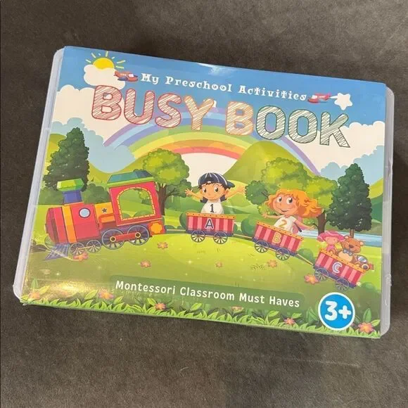 My Preschool Activities Busy Book for Toddlers 2-4 in Storage Box NEW