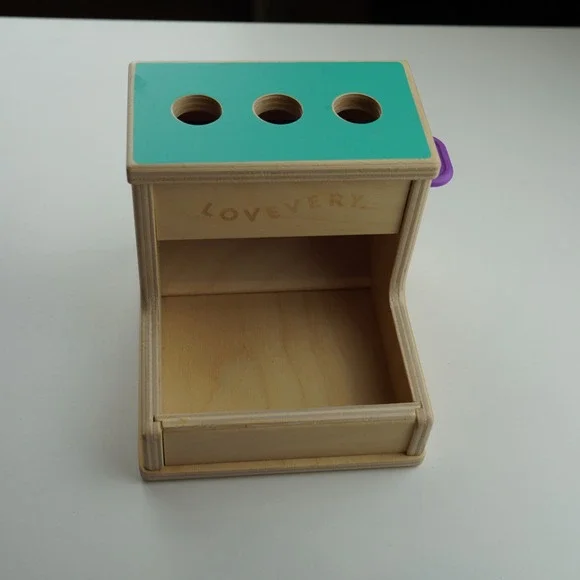 Lovevery Wooden Peg Drop Box Object Permanence‎ Box Educational Toy for Kids