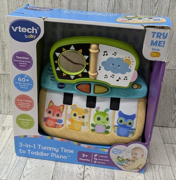VTech Baby Interactive Musical Piano - Green and White