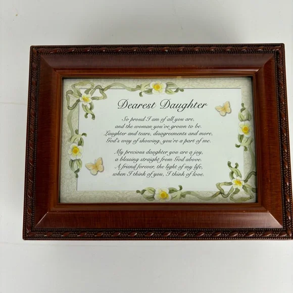 Cottage Garden-Dearest Daughter woodgrain music box-You Light Up My Life