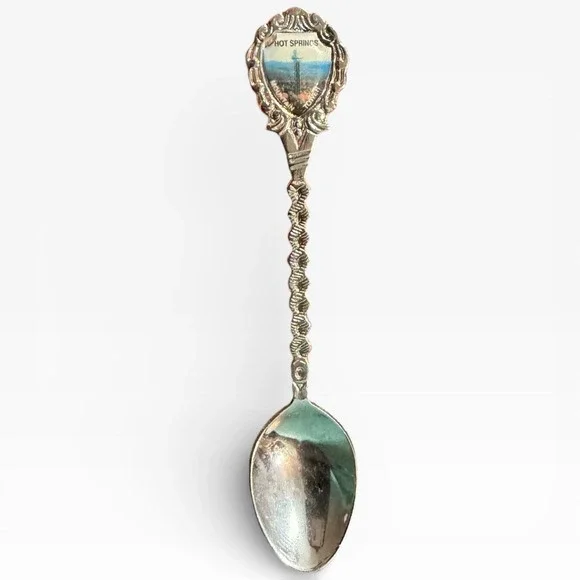 Vintage Mountain Tower Hot Springs Arkansas‎ Souvenir Spoon