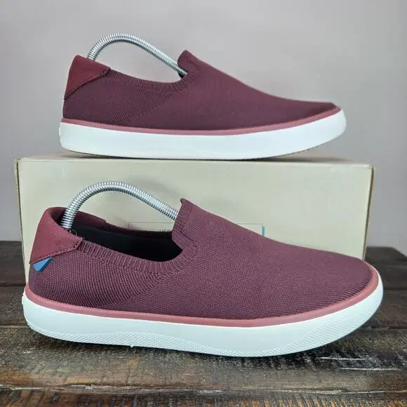 Vessi Boardwalk Slip On Mens Size 10 Waterproof Shoes Sneakers Mahogany Red