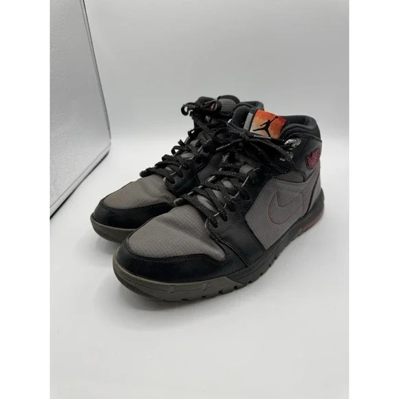 Nike Air Jordan Trek 1 Men Size 9 Retro High Grey Red 616344-004 2013 Black